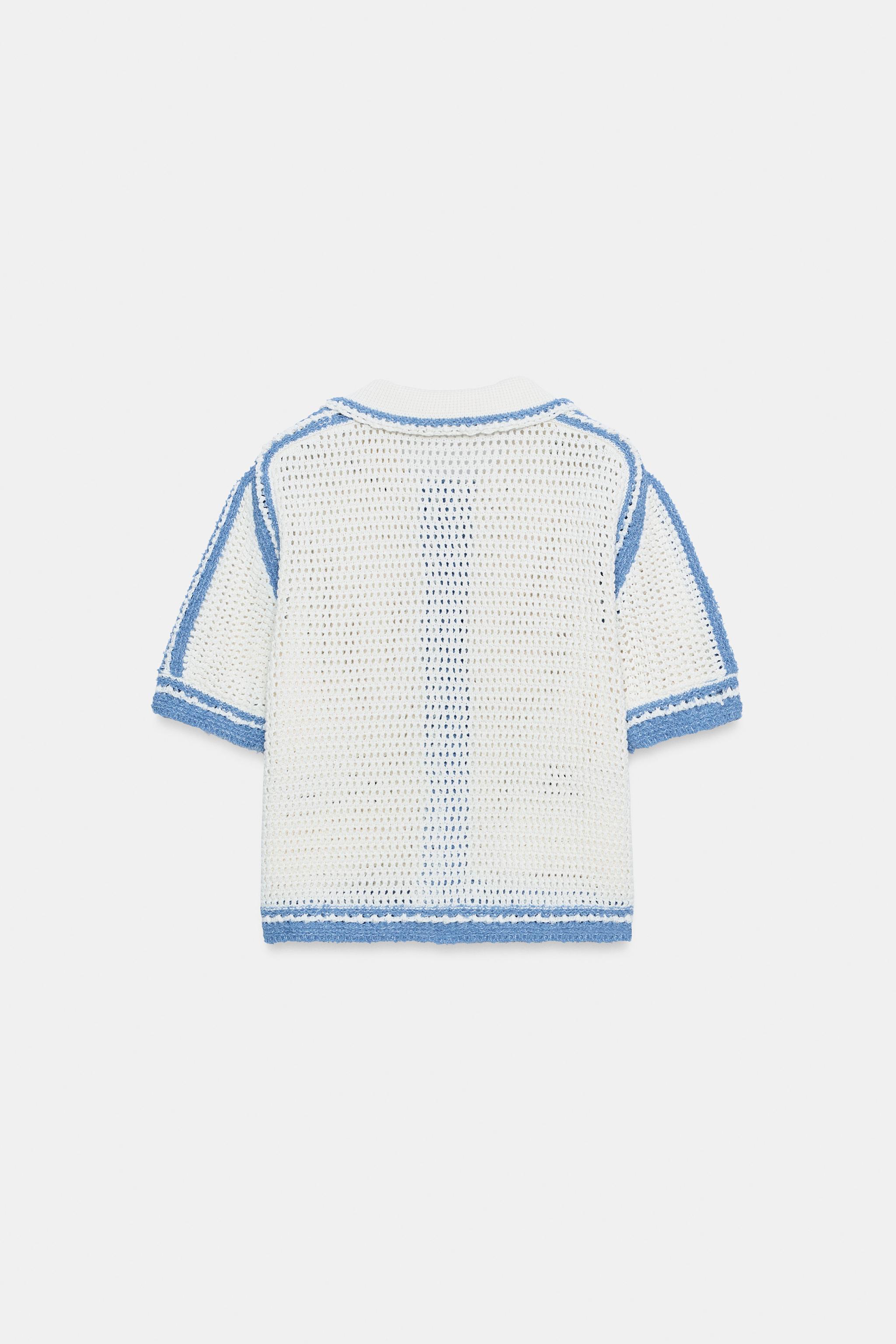 OPEN-KNIT POLO
